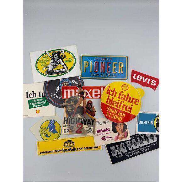 Lot of Vintage German Road Automobile Pinup Stickers - Picture 4 of 7
